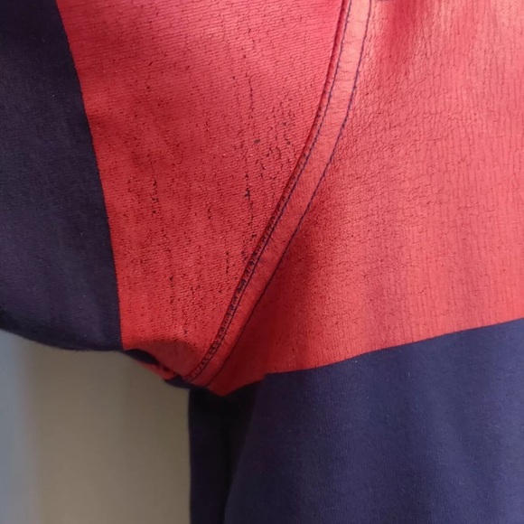 Hudson Outerwear PAID IN FULL 1988 MEDIUM Jersey Vinyl Logo Stripes Shirt - Picture 2 of 5